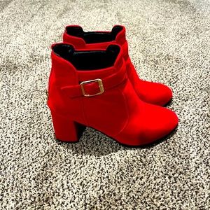 Booties, leggings, tops, and dresses